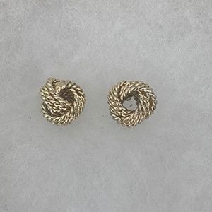 Gold Woven Knot Studs